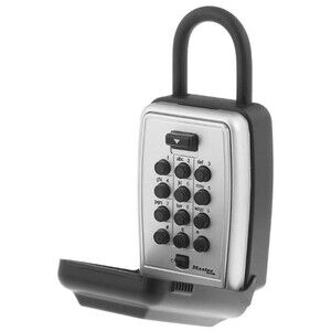 Master Lock Outdoor Key Lock Box – Black Push Button Wall Mount Key Safe Storage